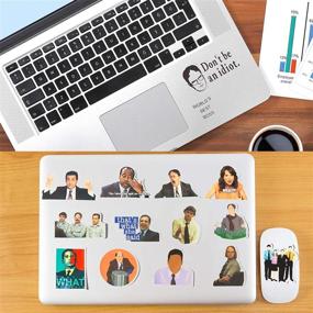 img 1 attached to 🖥️ 100-Pack of The Office Merchandise Stickers: Funny TV Show Decals for Laptops, Water Bottles, and More