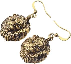 img 2 attached to 🦁 WEVENI Lion Head Earrings Dangle Drop Jewelry for Girls Women Ladies Gift, Alloy Antique Gold Silver Plated, Stainless Steel