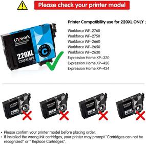 img 3 attached to Uniwork Remanufactured Ink Cartridge Replacement for Epson 220 XL 220XL T220XL - Works with WF-2750 WF-2760 WF-2630 WF-2650 WF-2660 XP-320 XP-420 Printer - 2 Black 1 Cyan 1 Magenta 1 Yellow