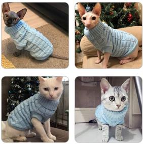 img 2 attached to 🐱 Evursua Pet Cat Sweater - Kitten Clothes for Cats and Small Dogs, Turtleneck Cat Clothes Pullover - Soft and Warm, Perfect Fit for Kitties, Chihuahuas, Teddies, Poodles, and Pugs