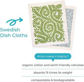 img 2 attached to 🎁 Zero Waste Gift Set: MightyFix Paper Towel Alternatives, Reusable Compostable Swedish Dish Cloths, Super Absorbent Dish Cloths, E-Cloth Window Cleaner (9-piece Set)