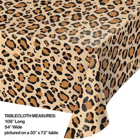 img 1 attached to Multicolor AOP Leopard Animal Print Plastic Tablecloth 54x108 - Creative Converting TABLECOVER PL - Discover Now!