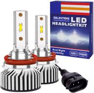 silintog led headlight bulbs, h11/h9/h8 - 80w 13000lm super bright conversion kit - 6500k waterproof cool white - high/low beam adjustable - 2 pack, 6 csp 1860 chips logo