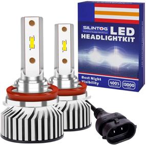 img 4 attached to Silintog LED Headlight Bulbs, H11/H9/H8 - 80W 13000LM Super Bright Conversion Kit - 6500K Waterproof Cool White - High/Low Beam Adjustable - 2 Pack, 6 CSP 1860 Chips