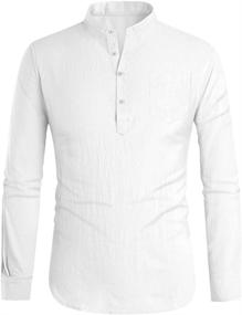 img 2 attached to Рукава Henley Cotton Casual Lightweight