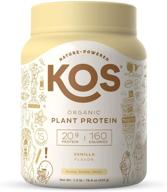 🌱 kos organic plant based protein powder: vanilla flavor - vegan, keto friendly, gluten-free - 1.2 lbs, 15 servings logo