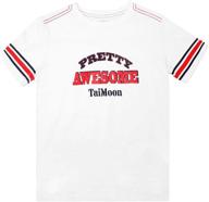 taimoon boysgray stripe contrast t shirt boys' clothing for tops, tees & shirts logo