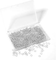 🔗 1000 pieces 5mm silver plated open jump rings - bulk jump rings for diy jewelry making, crafts, earrings, necklaces, bracelets, pendants, chokers, findings, and keychains - silver, 5mm logo