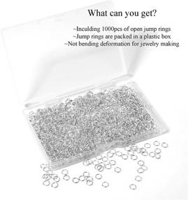 img 3 attached to 🔗 1000 Pieces 5mm Silver Plated Open Jump Rings - Bulk Jump Rings for DIY Jewelry Making, Crafts, Earrings, Necklaces, Bracelets, Pendants, Chokers, Findings, and Keychains - Silver, 5mm