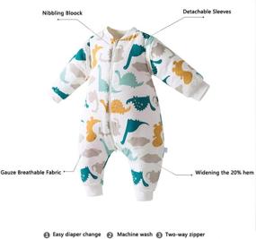 img 1 attached to 🍒 Warm Wearable Blanket with Detachable Sleeves - Happy Cherry Baby Winter Sleeping Sack