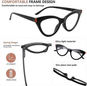 img 1 attached to 👓 Eyekepper 5-Pack Cat-Eye Reading Glasses for Women - Stylish Ladies Readers