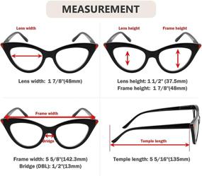 img 2 attached to 👓 Eyekepper 5-Pack Cat-Eye Reading Glasses for Women - Stylish Ladies Readers