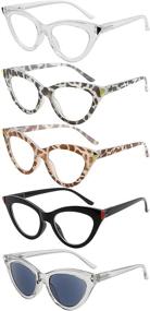 img 4 attached to 👓 Eyekepper 5-Pack Cat-Eye Reading Glasses for Women - Stylish Ladies Readers