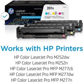 img 3 attached to HP 201X CF401X CF402X CF403X Toner-Cartridges: Cyan, Yellow, Magenta - High Yield for HP Color LaserJet Pro M252dw, M277 series