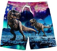 🦖 alooca dinosaur print quick dry boys' swimwear for running logo