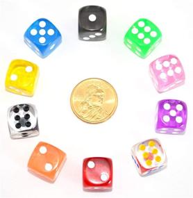 img 1 attached to Get Lucky with Smartdealspro: 🎲 10 Pack of Transparent Random Sided Dies