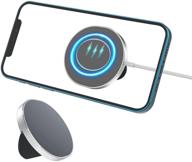 🔌 moko armor mag-safe wireless charger stand for iphone 12/12 mini/12 pro/12 pro max airpods 2 pro - oval, 15w max qi magnetic foldable charging pad logo