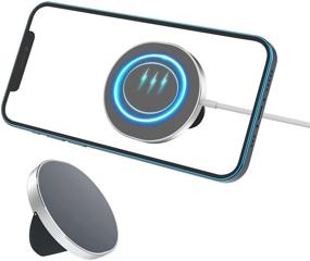 img 4 attached to 🔌 Moko Armor Mag-Safe Wireless Charger Stand for iPhone 12/12 Mini/12 Pro/12 Pro Max AirPods 2 Pro - Oval, 15W MAX Qi Magnetic Foldable Charging Pad