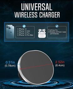img 3 attached to 🔌 Moko Armor Mag-Safe Wireless Charger Stand for iPhone 12/12 Mini/12 Pro/12 Pro Max AirPods 2 Pro - Oval, 15W MAX Qi Magnetic Foldable Charging Pad