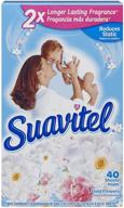 🌸 suavitel fabric softener dryer sheets, field flowers: enhance your laundry with 40 count of freshness! logo