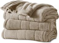 🔥 sunbeam heated blanket queen size - microplush, 10 heat settings, mushroom - bsm9kqs-r772-16a00 logo