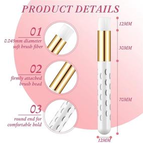 img 3 attached to 🧼 Lash Cleanser Brush for Eyelash Extensions and Beauty Supplies - 30 Pieces Lash Shampoo Brush for Eyelash Extension Cleaning, Cosmetic Lash Cleansing Brush, Peel-Off Blackhead Brush (Pink, White, Black)