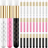 🧼 lash cleanser brush for eyelash extensions and beauty supplies - 30 pieces lash shampoo brush for eyelash extension cleaning, cosmetic lash cleansing brush, peel-off blackhead brush (pink, white, black) logo