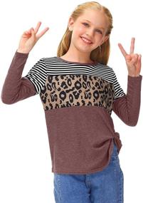 img 2 attached to BesserBay Fashion Leopard Striped Sleeve