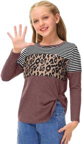 img 3 attached to BesserBay Fashion Leopard Striped Sleeve