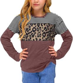 img 4 attached to BesserBay Fashion Leopard Striped Sleeve
