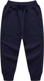 img 3 attached to 👖 ALALIMINI Elastic Toddler Joggers Sweatpants - Boys' Clothing/Pants