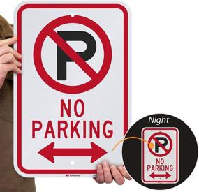 img 3 attached to SmartSign Engineer Reflective Parking Graphic Occupational Health & Safety Products