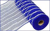 🎀 cotton drift metallic deco poly mesh ribbon - royal blue - 10.5" x 10 yards: elegant and durable ribbon for all occasions logo