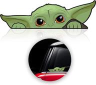👶 baby yoda decals stickers for car, window, laptop, luggage, skateboard, bike, mandalorian - 3 pack of decal window accessories logo