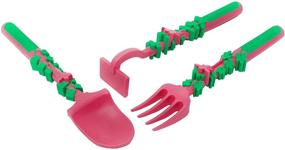 img 4 attached to 🌈 Safe and Fun Garden Fairy Utensils Set for Toddlers and Kids - Made in the USA with Tested Materials