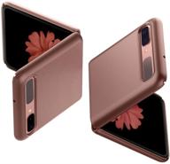 📱 spigen thin fit samsung galaxy z flip/ galaxy z flip 5g case (2020) - bronze logo