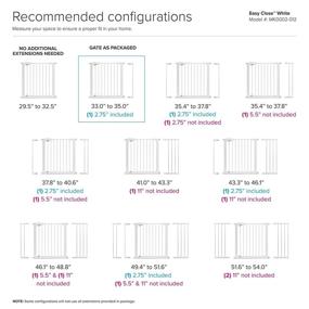 img 3 attached to 🚪 Munchkin Easy Close Pressure Mounted Baby Gate: Walk Through Metal Gate for Stairs, Hallways, and Doors – White, 35x29.5 Inch (Pack of 1)
