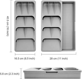 img 3 attached to Kitchen DrawerStore Expandable Set，Expandable Organizer