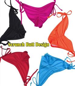 img 1 attached to Swimwear Brazilian Hipster Swimsuit Beachwear Women's Clothing and Swimsuits & Cover Ups