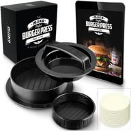 🍔 miiko stuffed burger press: 3 in 1 burger press/slider press/hamburger maker with bonus items and recipe e-book logo