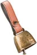 🔔 small metal cowbell pet tracker: noise maker anti-theft collar bell with leather strap for christmas & new year's eve logo