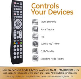 img 3 attached to 📱 GE 8-Device Backlit Universal Remote Control for Samsung, Vizio, LG, Sony, Sharp, Roku, Apple TV, RCA, Panasonic: Simple Black Setup, Streamlined Control, 37123