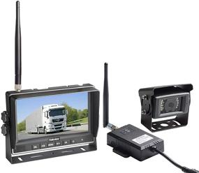 img 4 attached to Haloview RD7: Wireless Long Range Backup Camera System Kit with 7'' 720P HD Digital Monitor & Built-in DVR for Truck/Trailer/Bus/RV/Pickups/Camper – Rear View Observation Reverse Camera