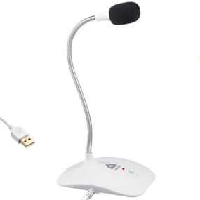 img 4 attached to 🎙️ KLIM Talk - Professional USB Desktop Microphone for PC, Mac, PS4 - Recording, Gaming, Streaming - White