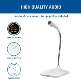 img 3 attached to 🎙️ KLIM Talk - Professional USB Desktop Microphone for PC, Mac, PS4 - Recording, Gaming, Streaming - White