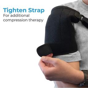 img 1 attached to 🌡️ NatraCure Shoulder Brace Support - Hot & Cold Therapy Ice Pack Wrap Sling for Rotator Cuff, Dislocated Shoulder, and Labrum Tear Pain Relief - Universal Fit - Reusable (Model 730-RET)