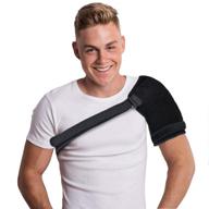 🌡️ natracure shoulder brace support - hot & cold therapy ice pack wrap sling for rotator cuff, dislocated shoulder, and labrum tear pain relief - universal fit - reusable (model 730-ret) логотип