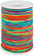 🌈 rainbow 1mm elastic cord beading thread - stretch string for jewelry making and fabric crafts (200m) logo