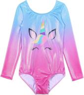 🌈 gymnastics leotards sparkly biketards in rainbow-active girls' clothing logo