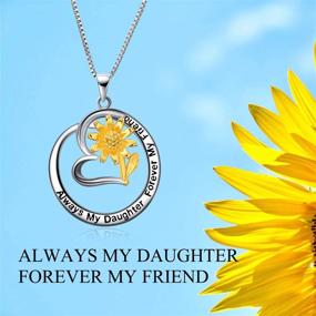 img 1 attached to YFN Sterling Silver 'Always My Sister / Daughter, Forever My Friend' Pendant Necklace - Jewelry Gift for Birthdays, Necklaces for Sisters and Daughters